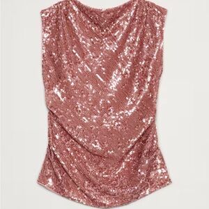 Stunning Banana Republic Sparkling Sequin Top in Rose